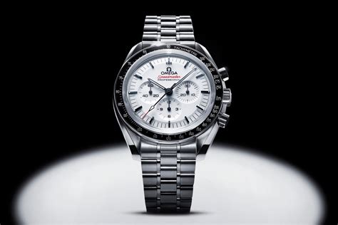 omega speedmaster white side of the moon|Omega Speedmaster moonwatch white face.